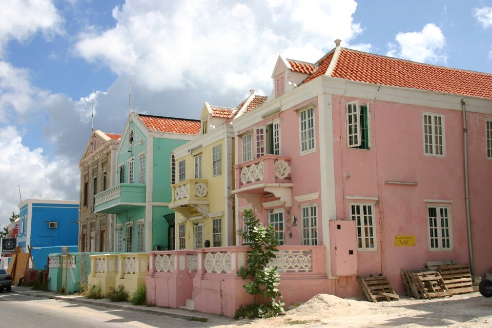Caribbean colorful downtown