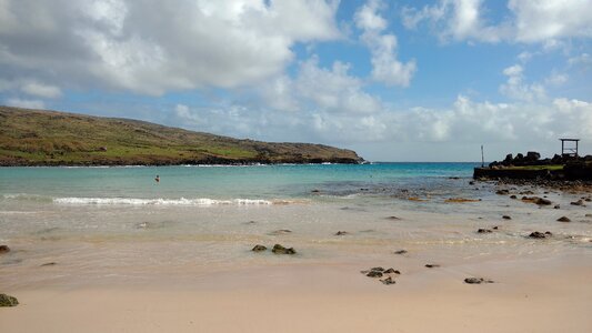 Anakena rapa nui chile photo