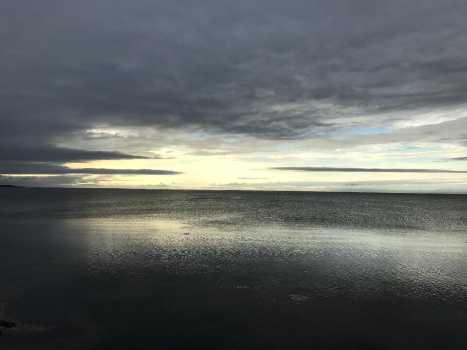 Evening coastline dusk