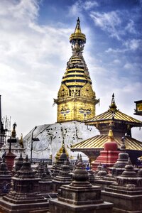 Stupa monkey buddhist photo
