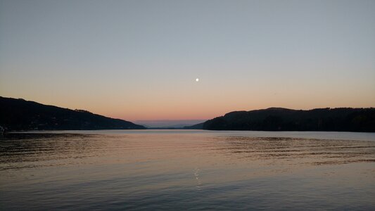 Moon sky lake photo