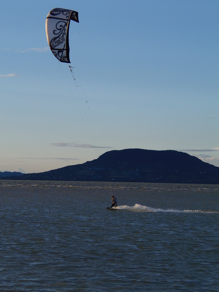 Lake balaton badacsony kitesurfing
