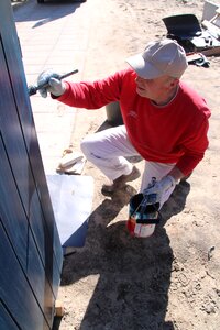 Painter painting paint