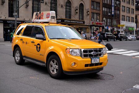 United states yellow cap yellow cab photo