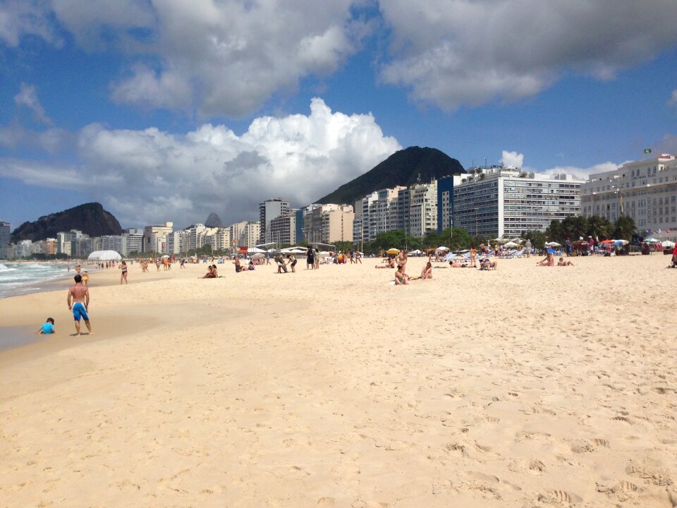 Beach copacabana river brazil