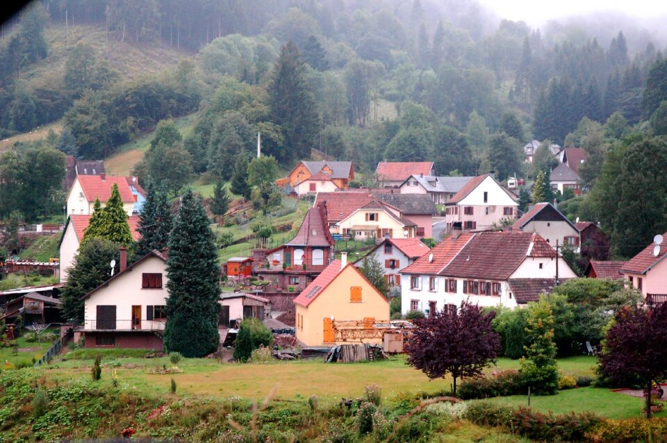 Country village landscape
