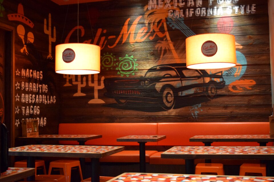 Restaurant mexicans wall painting
