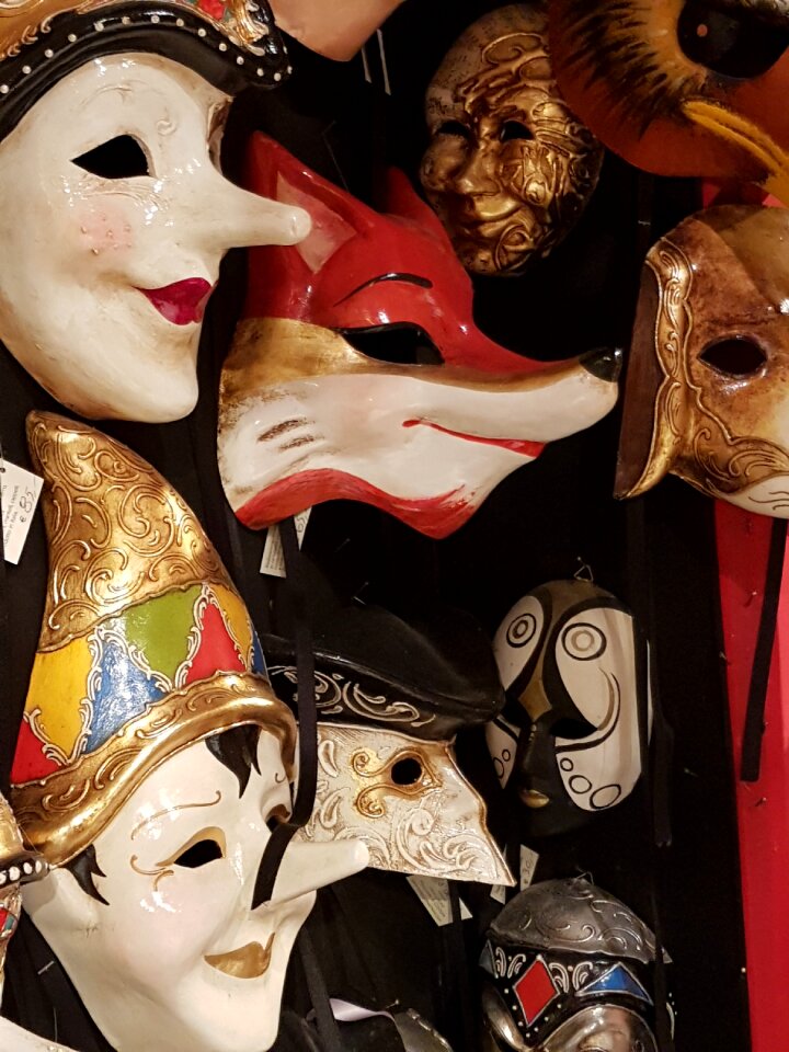 The mask carnival venetian masks