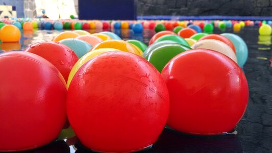 Balls colors water
