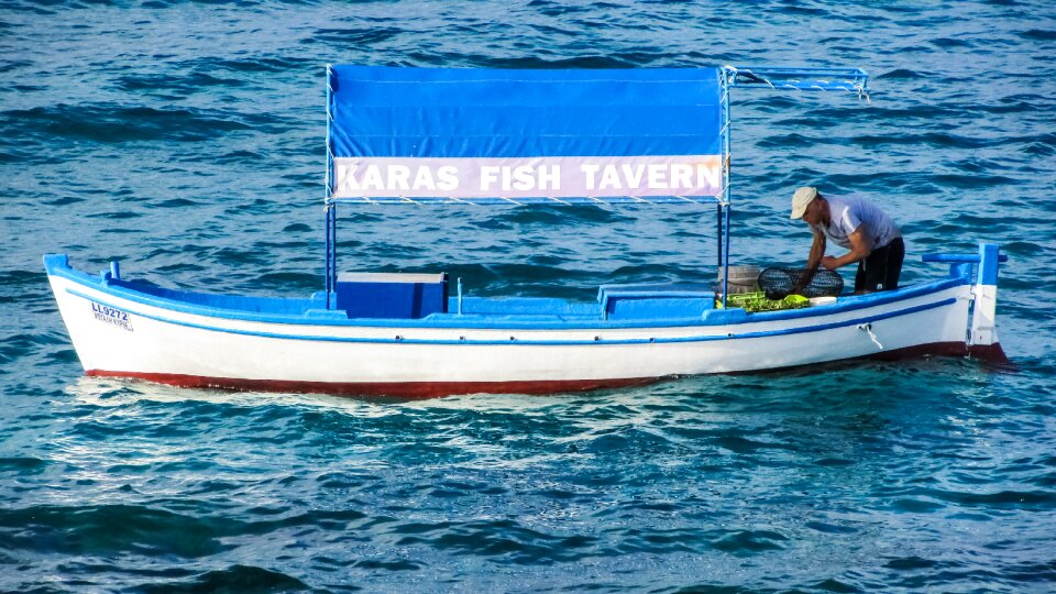 Sea fisherman cyprus photo