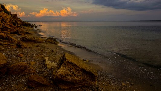 Clouds sunset horizon