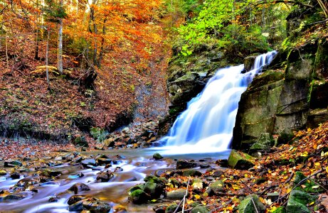 Autumn cascade malopolska photo