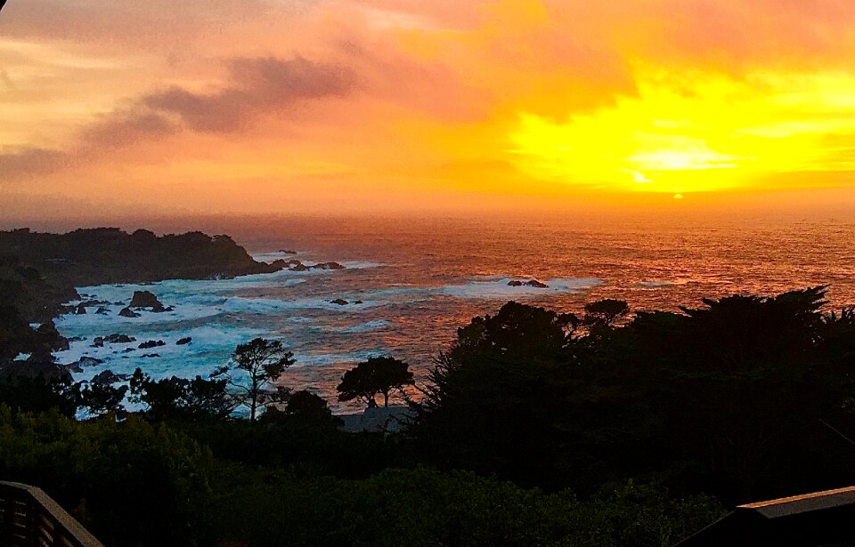 Evening sky ocean