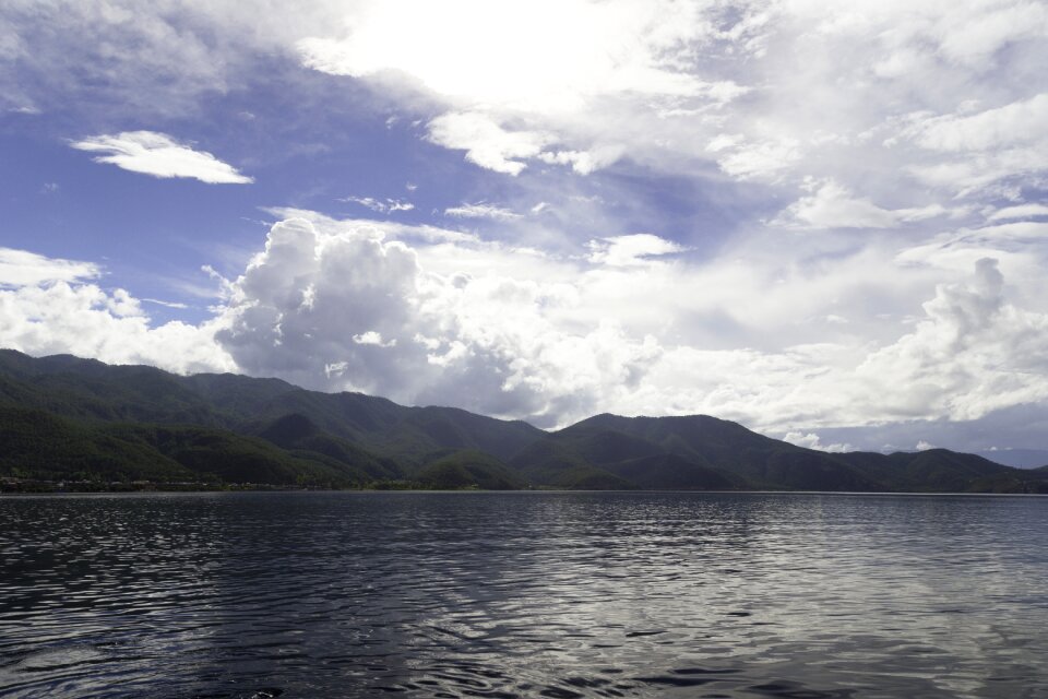 Lugu lake lake sunny days