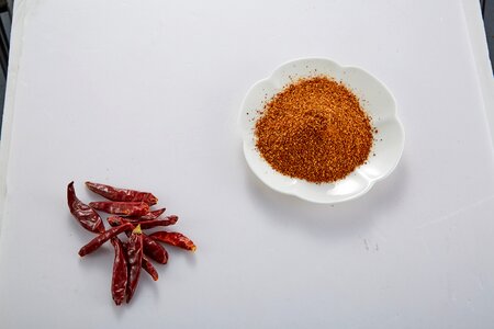 Red pepper chili powder condiment photo