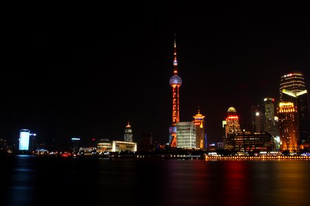 Night view shanghai the bund photo