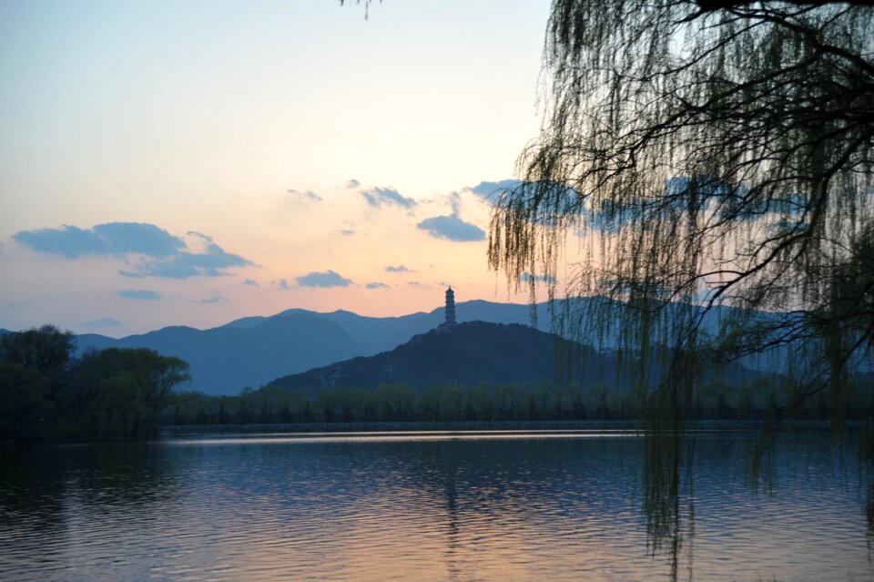 Yuquan mountain sunset overlooking the