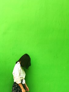 Solid silhouette portrait