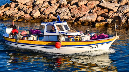 Traditional fisherman arrival photo