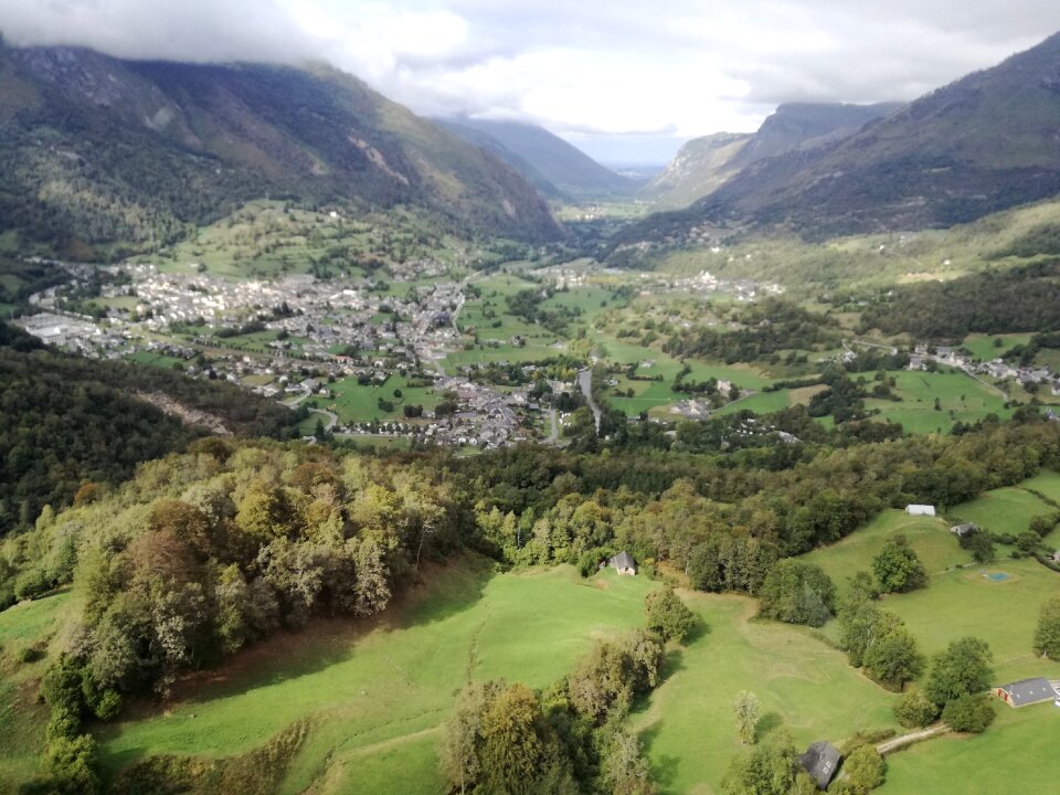 Valley mountain panorama view