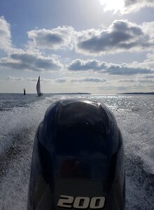 Engine outboard sea photo