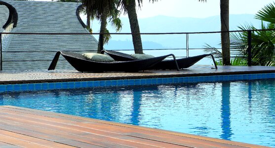 Swimming pool relaxation luxury