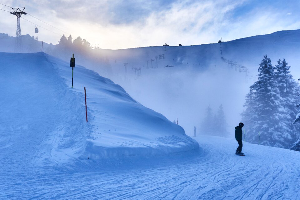 Snow winter sports ski