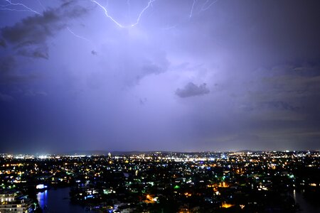 Flash thunderstorm powerful photo