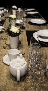 Breakfast table dishes