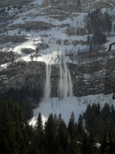 Snow avalanche danger avalanche cone