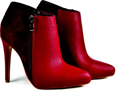 Leather heels footwear