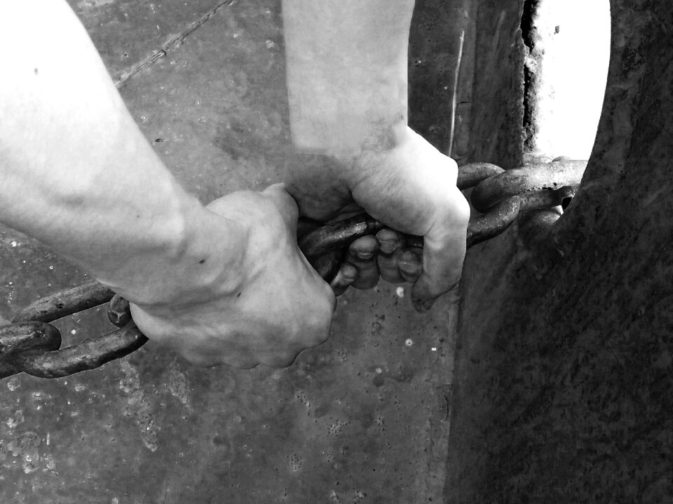 Arm power black and white
