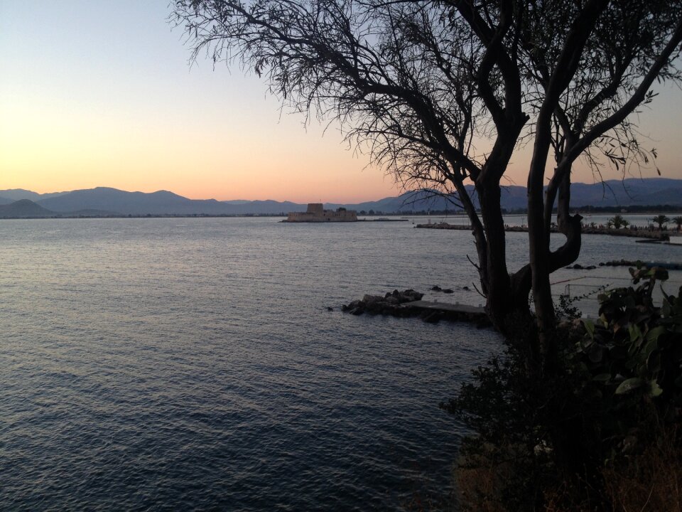 Sunset peloponnese bourtzi