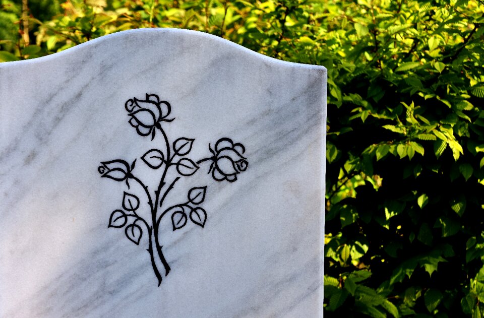 Tombstone roses cemetery