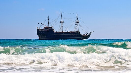 Boat pirate ship seascape photo