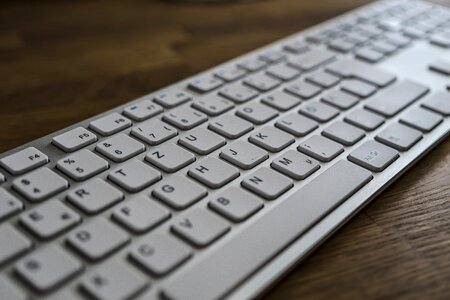 Input device white letters