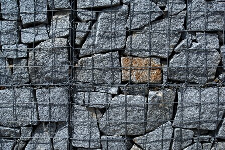 Fence stones granite photo