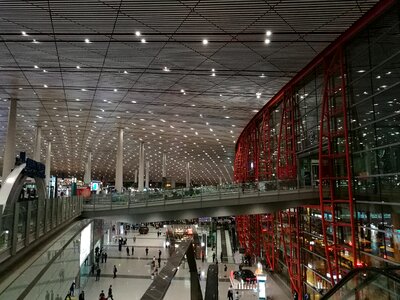Beijing airport inside the terminal building