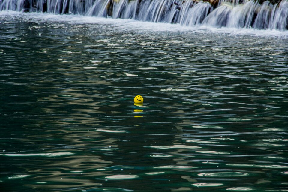 Floating happy cute