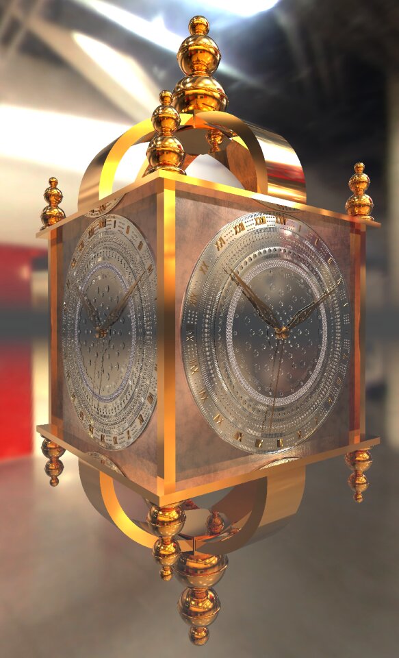 Hours minutes brown clock