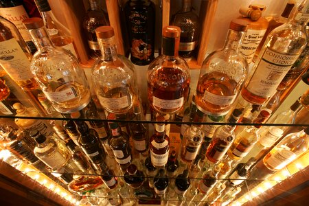 Bar whisky bottle photo
