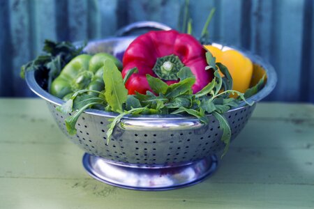 Peppers colander vegetables