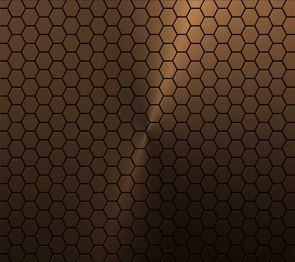 Copper honeycomb background vector