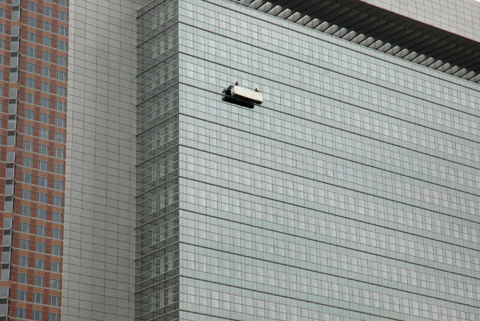 Glass facade office tower frankfurt photo