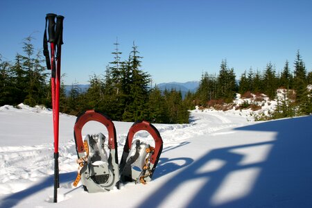 Snow trekking winter