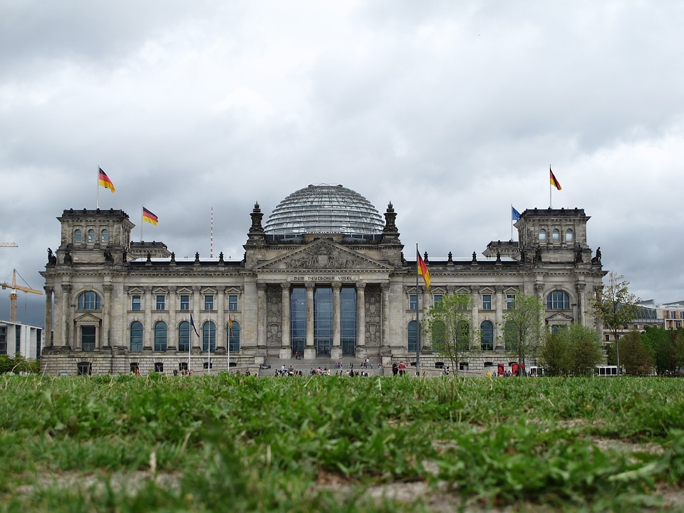 Glass dome building germany