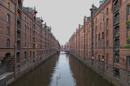 River channel houses photo