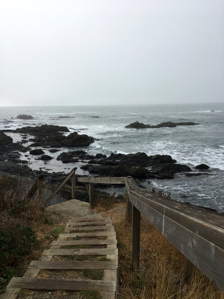 Leading line gloomy coastline