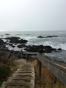 Leading line gloomy coastline