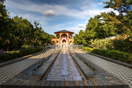 Fountain water flow photo